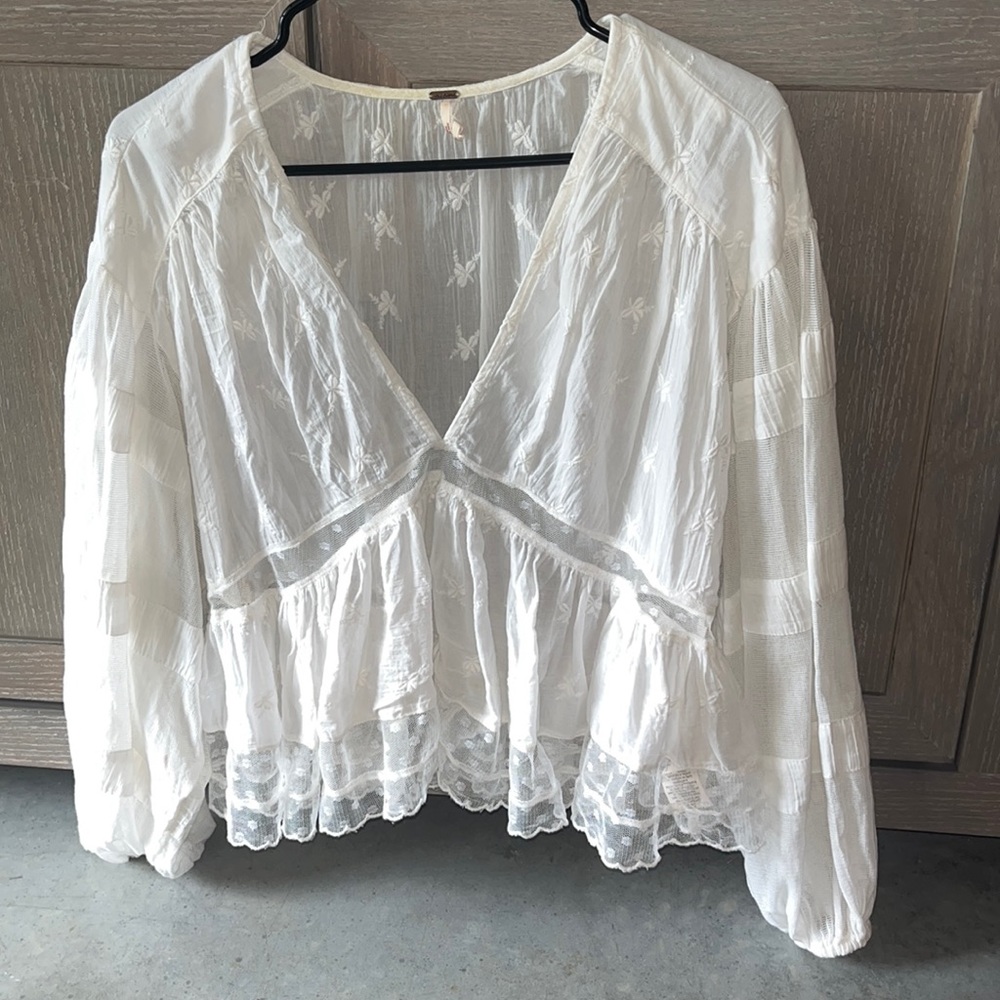 Small white free people shirt